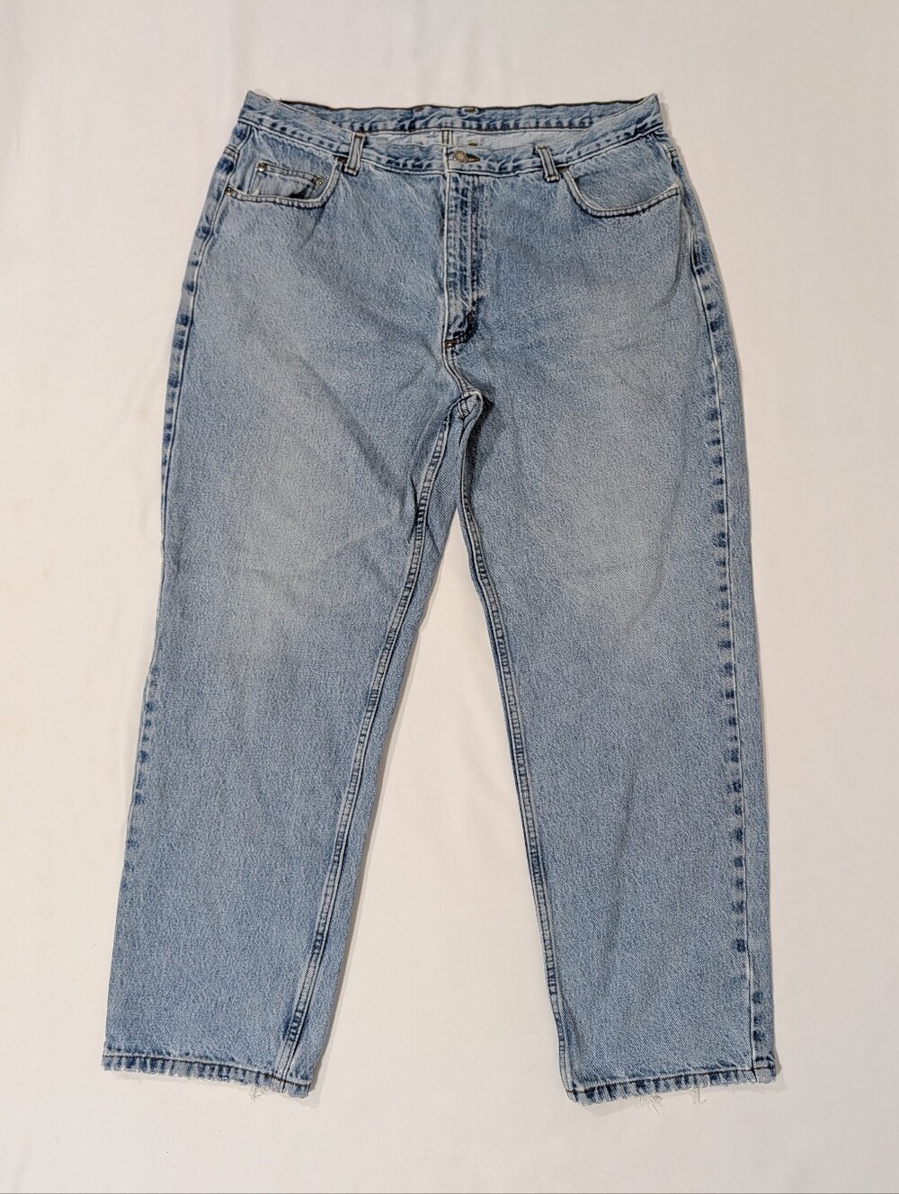 Member's Mark Men's Jeans 40x30 Light Wash Relaxed Straight Leg 100% Cotton